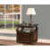 Crestline Transitional 26"H Rectangular 2-Drawer End Table with Storage in Walnut