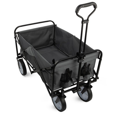 Collapsible Wagon - Grocery Cart on Wheels - Portable Beach Wagon, Folding Garden Cart or Shopping Cart - Wagons Carts Foldable by Pure Garden -  50-LG1500