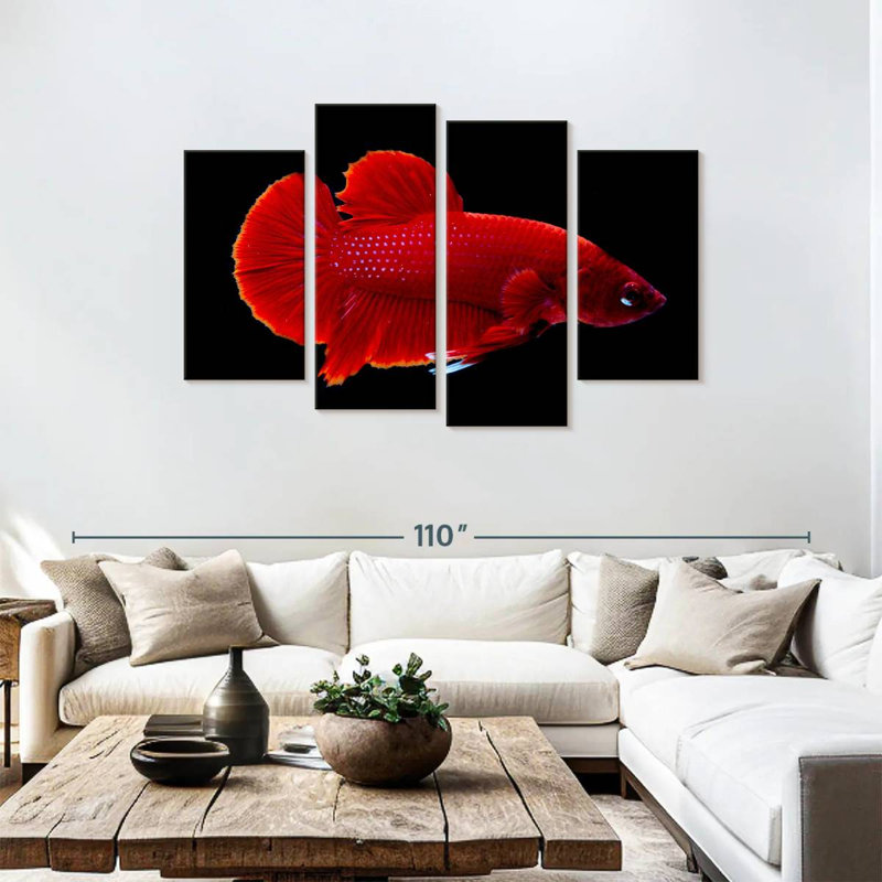 Brampt Vibrant Red Betta, 48" H x 75" W