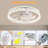20" Modern White Ceiling Fan with Light & Remote, 6-Speed DC Motor, 3 CCT Dimmable LED, Low Profile