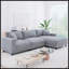 Canapé modulaire en L Corduroy avec méridienne réversible, rangement caché et deux coussins pour les salons modernes-1626759065