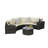 7-Piece Half-Moon Sectional Sofa Set with Coffee Table-1504116050