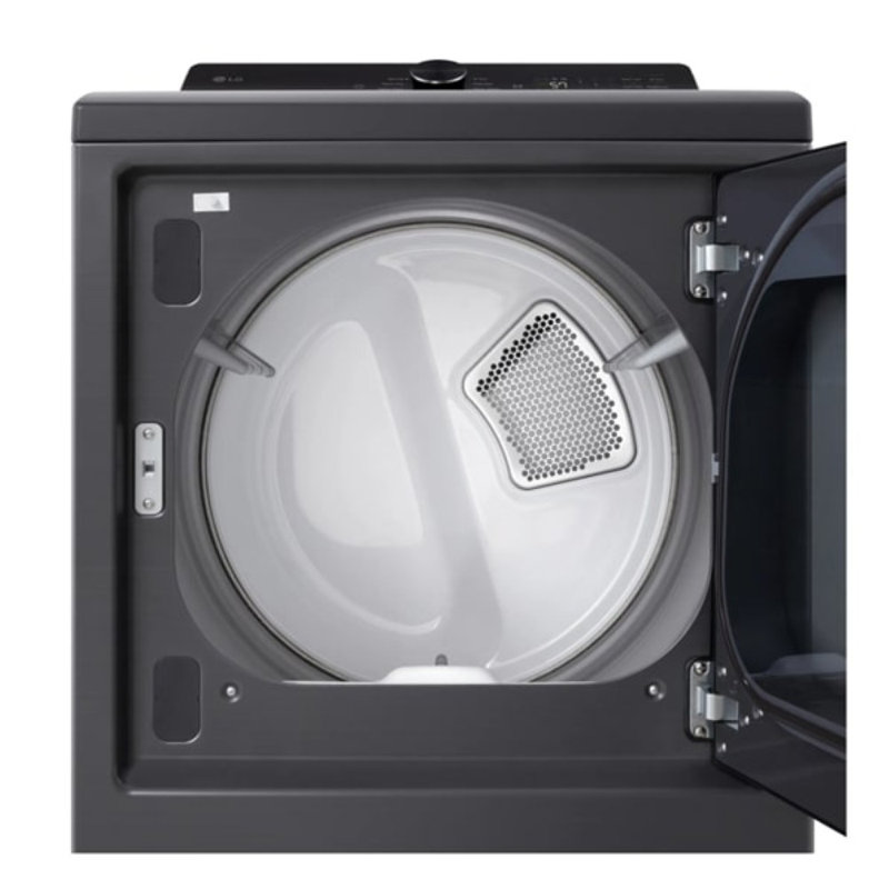 LG Ultra Large Capacity Rear Control Gas Dryer with AI Sensing and ThinQ® Smart Features, 7.3 cu. ft., Platinum Black