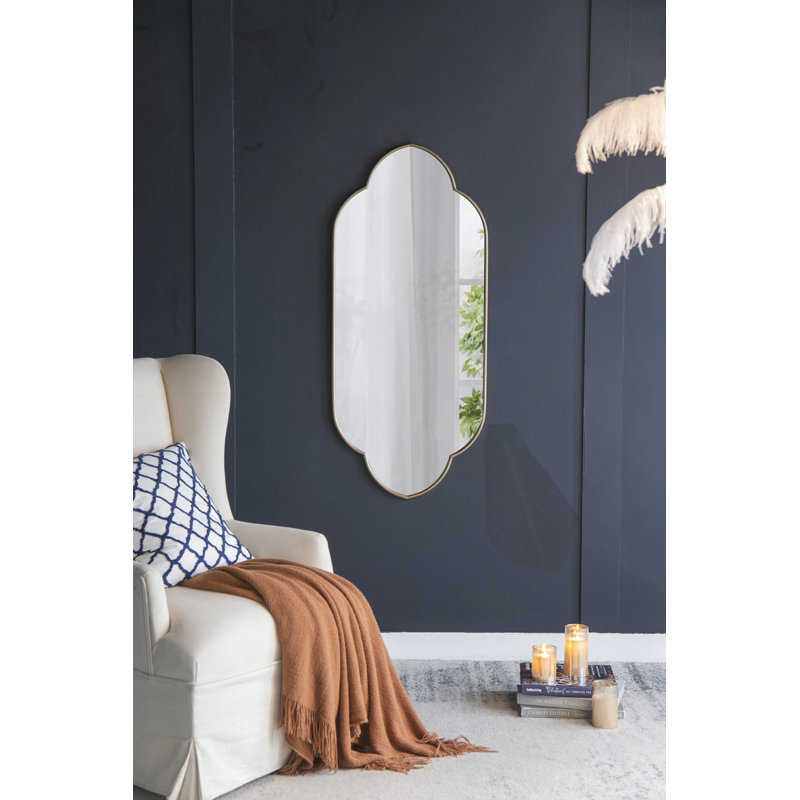 Miroir mural champagne doré
