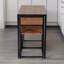 Kestner 2 - Person Dining Set with Table & Stools Industrial Rustic Brown Furniture