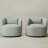 Jaydin 34" W Upholstered Swivel Barrel Chair-472380529