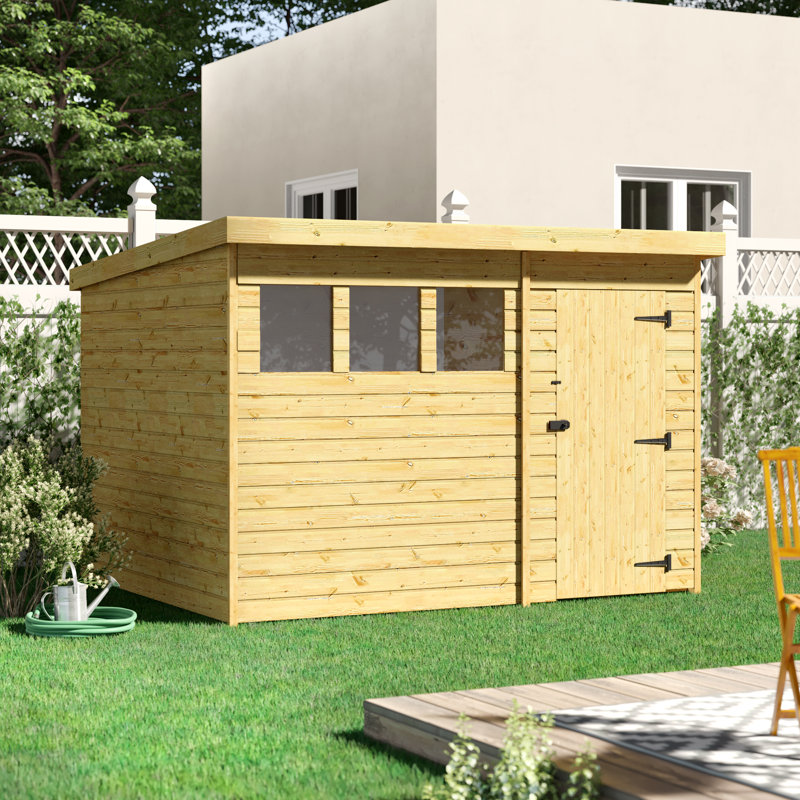 10 Ft. W x 8 Ft. D Shiplap Pent Wooden Shed