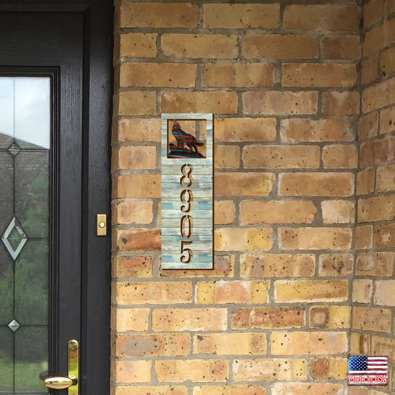 Plaque d'adresse 1 ligne Wolf, Oui