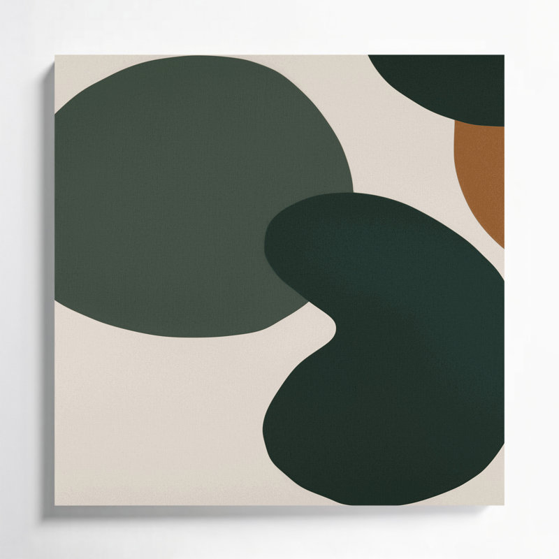 Minimalisme 54, art mural sur toile beige, H 12 po x l 12 po