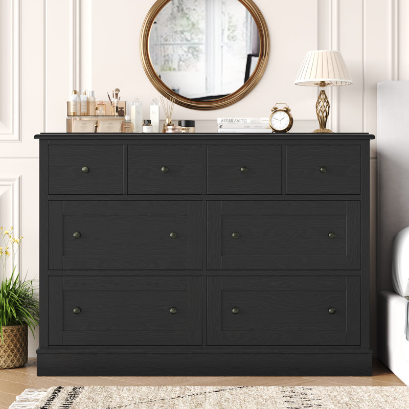 8 - Drawer Dresser, Black