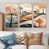 Toile naturelle avec cadre flottant