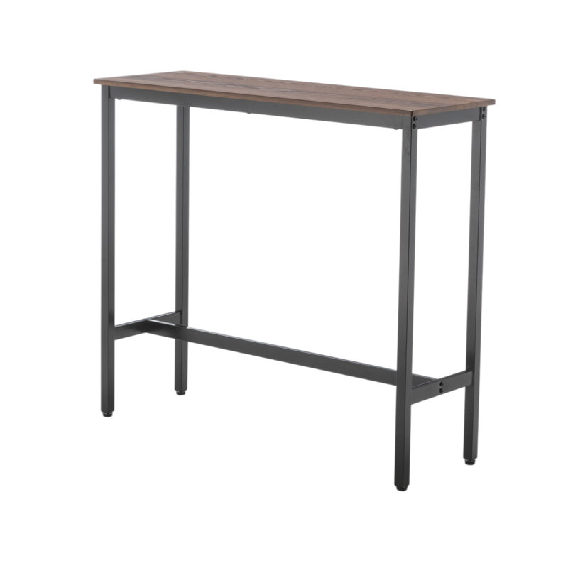 Adlan 44.49'' Console Table, Black/Brown