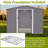 8X6 FT Outdoor Tool Storage Shed With Metal Foundation & Lockable Doors,  All Weather Metal Sheds-118091600-118091598