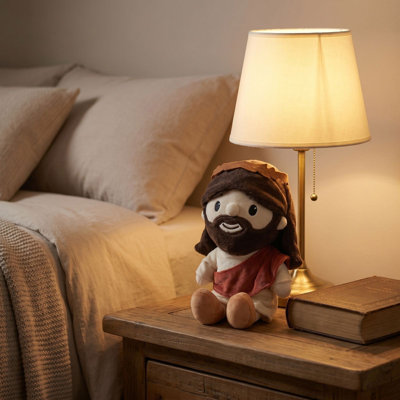 Peluche en peluche douce et mignonne, sauveur, peluche, idéal, cadeau de communion de baptême de Pâques pour les enfants adultes, décor de maison / voiture / bureau