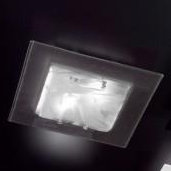 Nubes Glass Flush Mount, Black