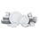 Regent Bead 40-Piece Porcelain Dinnerware Set, Service for 8