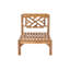 Monterey Teak Outdoor Armless Lounge Chair with Sunbrella Cushions-344653994