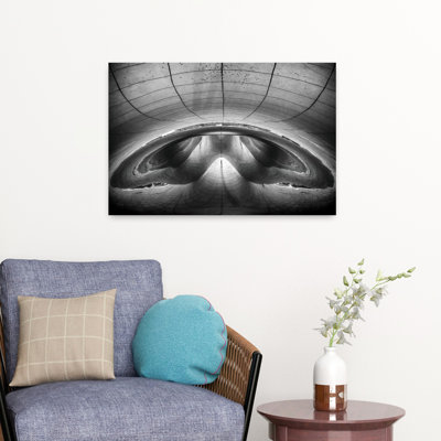 Lost In Universe Abstract Contemporary Sunrise Landscape Wall Art by Roswitha Schleicher-Schwarz - Wrapped Canvas Print