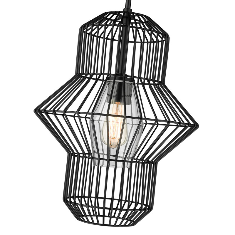 Luminaire suspendu 1 lumière, H 100,75 po x l 15 po x P 15 po