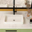 Lavabo vasque rectangulaire en céramique de qualité 24 x 14 - blanc, lisse, pour diverses zones Rectangle blanc de 24 po x 14 po, teint, installation facile dans tout espace