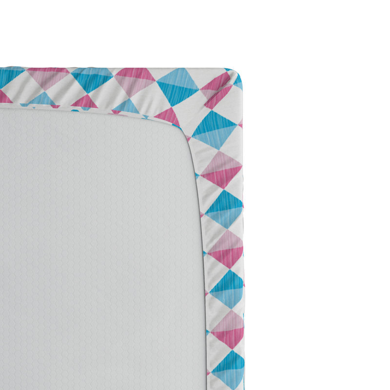 Microfiber Geometric Fitted Sheet, Full Fitted Sheet