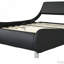 Faux Leather Upholstered Platform Bed Frame,LED lighting