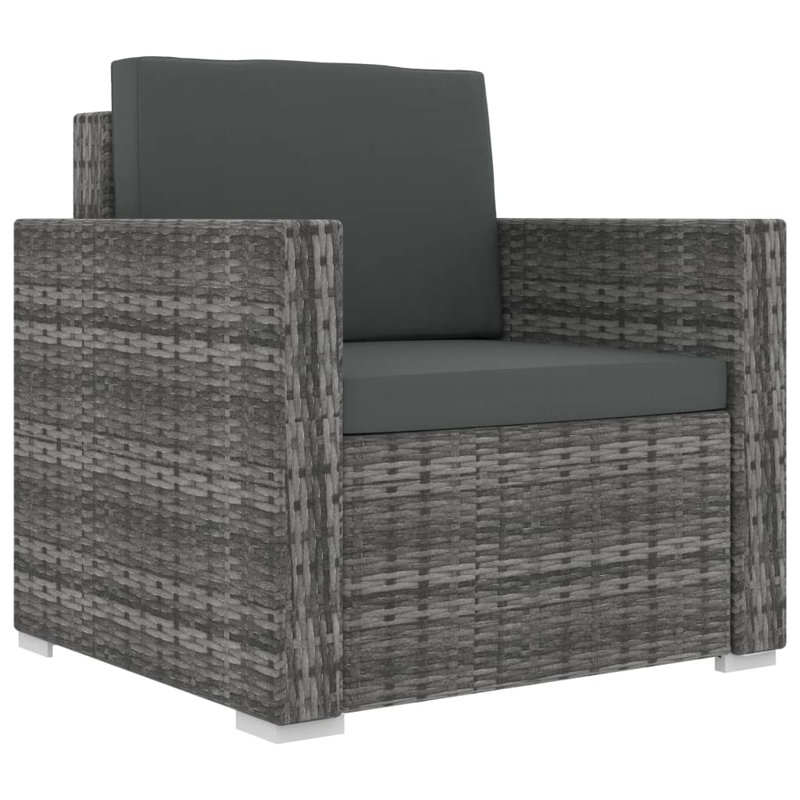 Pocatello 13 Piece Sectional with Cushions, Gray Frame/Dark Gray Cushion