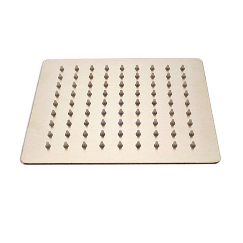 Tête de douche à pluie en acier inoxydable nickel brossé avec conception carrée et connexion standard G1 / 2