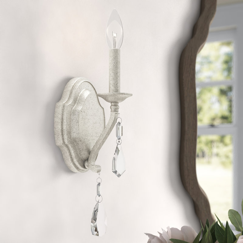 Alistaire Candle Wall Light, Antique Silver