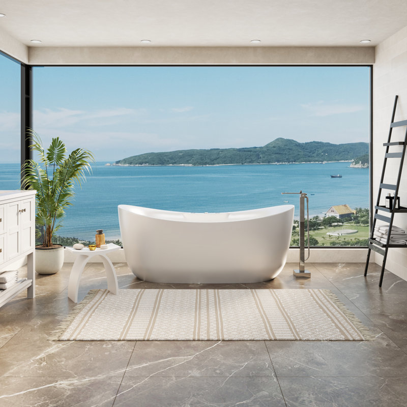 Baignoire de massage 71 po avec bain tourbillon et massage à air chaud avec éclairage DEL intégré