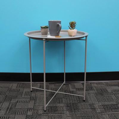 Iron Tray Top End Table