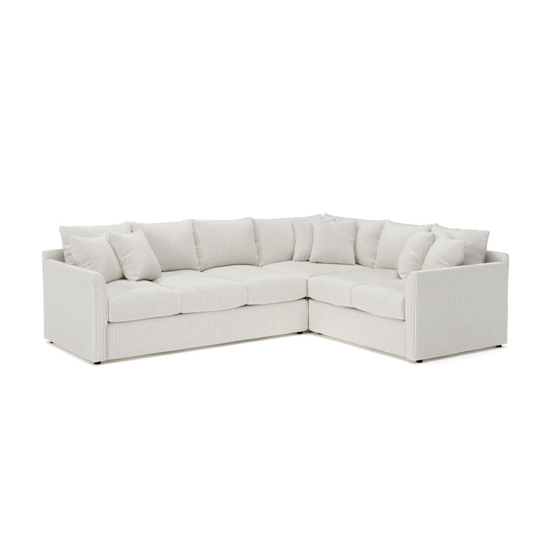 Cecelia Upholstered Sectional, Right Hand Facing, Cruise Adrift Woven Stripe