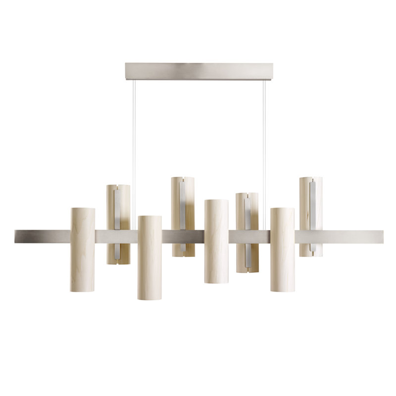 Black Note 8 - Light LED Pendant, Ivory White, Gold, 2700K Bulb Temperature