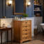 20" Small Space Freestanding Vanity Set, Compact Cabinet With Tip-Out Drawer, Ceramic Top & Adjustable Shelf