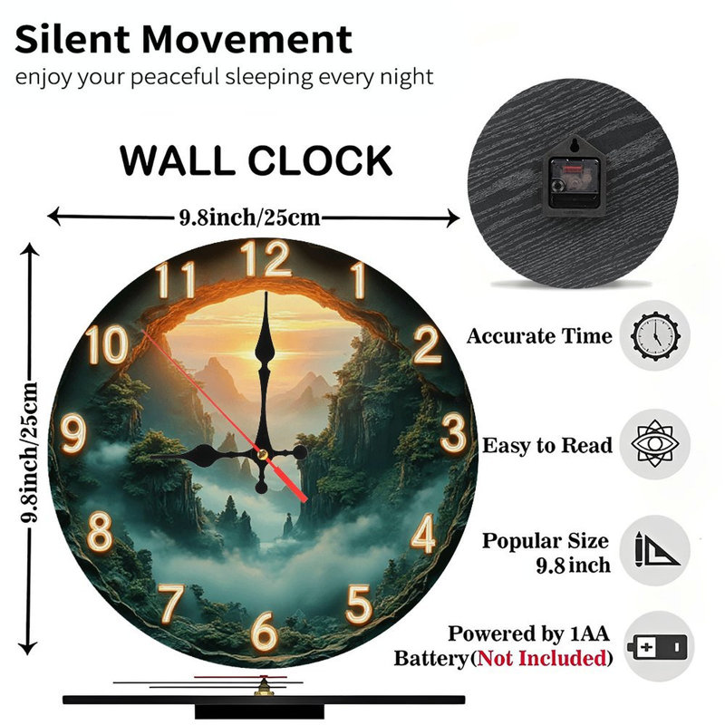 Horloge murale Sunrise Mountain