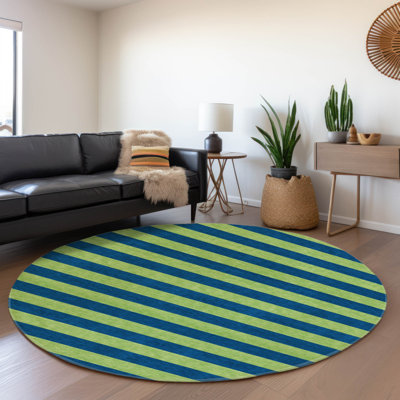 Tapis bleu marine Cerrito AMF530 lavable à la machine de qualité supérieure