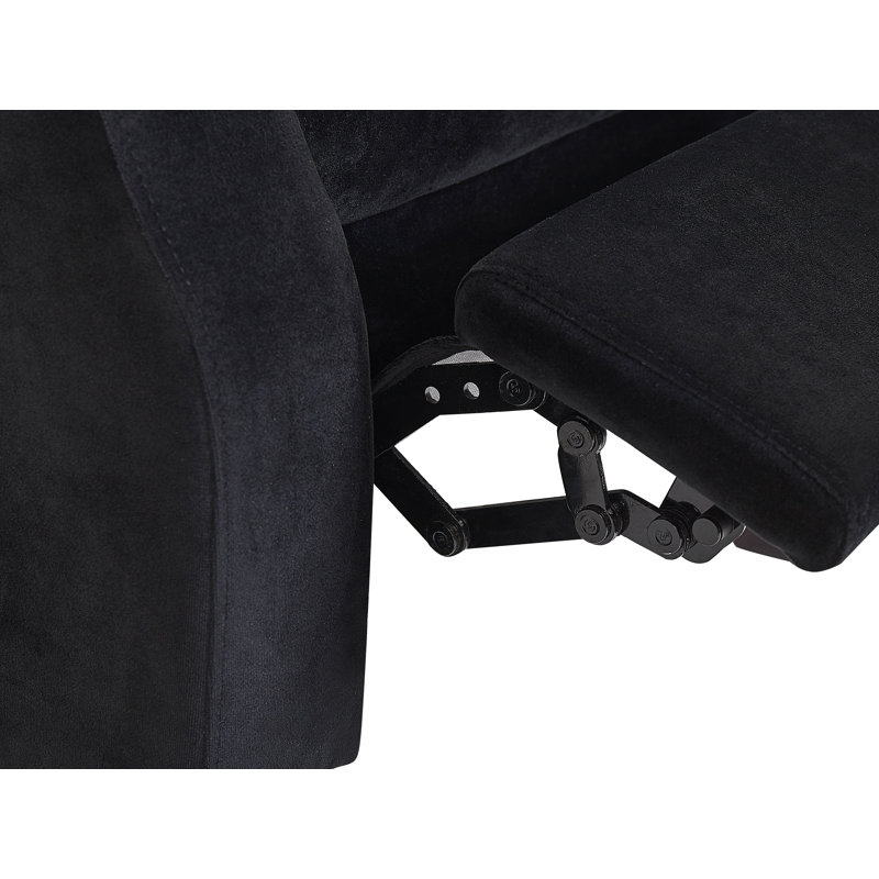 Castin 75cm Wide Velvet Standard Recliner, Black