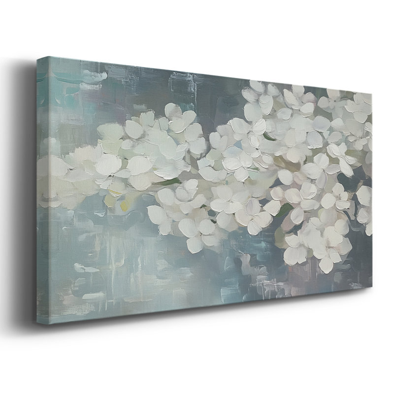 Botanical Series-CCLII- Toile tendue avec châssis tendue, prête à être accrochée, H 25 po x l 49 po, Doré