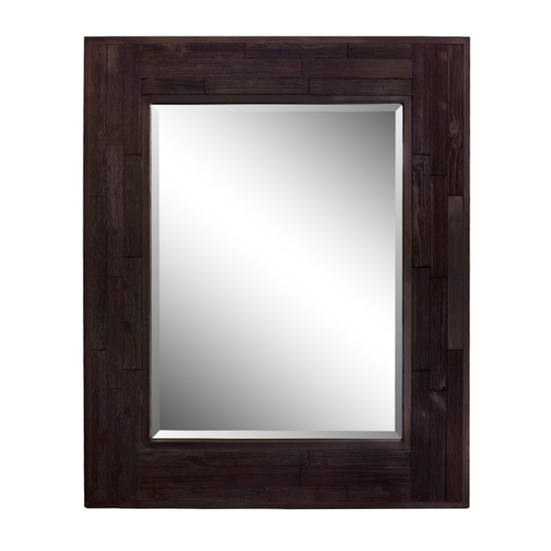 Miroir décoratif cadre en bois rectangulaire Kelsie