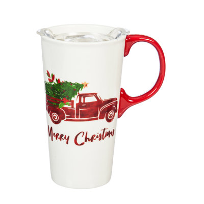 The Holiday Aisle® Karlin Ceramic Travel Mug
