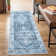 Washable Non-Slip Rug - Navy Blue Traditional Oriental Runner for Entryway, Hallway, Bathroom, and Kitchen