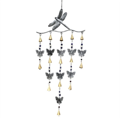 Cloches de jardin papillon et libellule