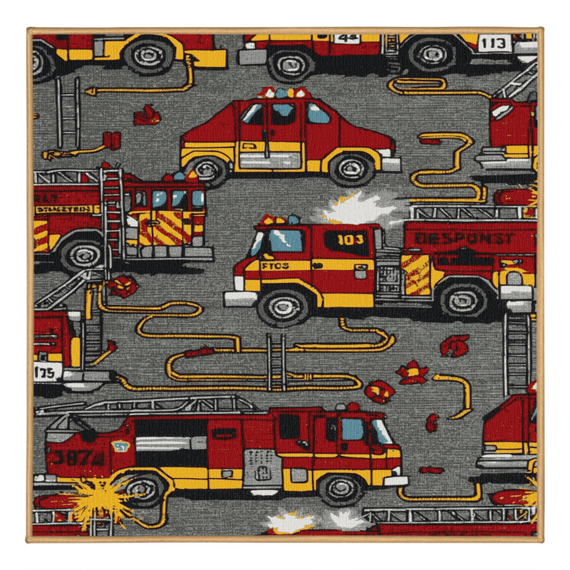 Tapis de transport brun lavable à la machine, Carré 8 pi