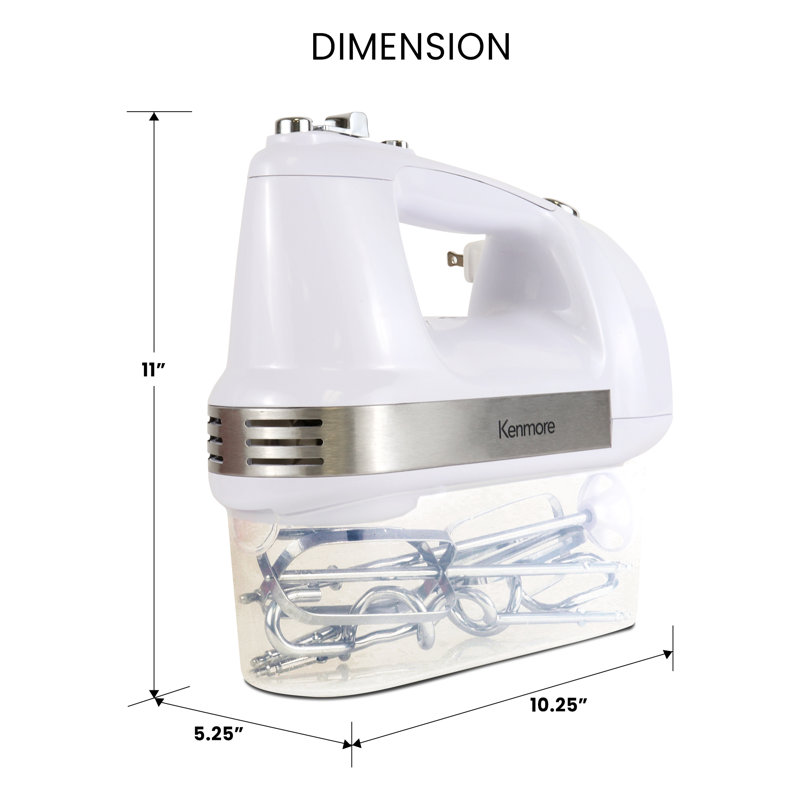 Batteur à main à 5 vitesses Kenmore 250W avec contrôle de l'éclatement