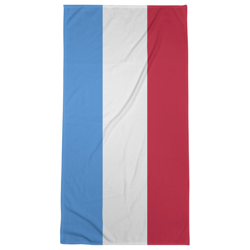 Microfiber Bath Towel, Tennessee Red Football Red/Sky Blue/Off White
