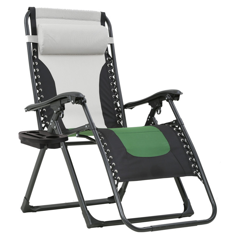 Wayman Folding Recliner Chair, Green