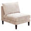 Ensemble de meubles modulaires modernes 6 pièces rose poudré comprenant 4 fauteuils sans accoudoirs et 2 poufs pour salon, canapé et…