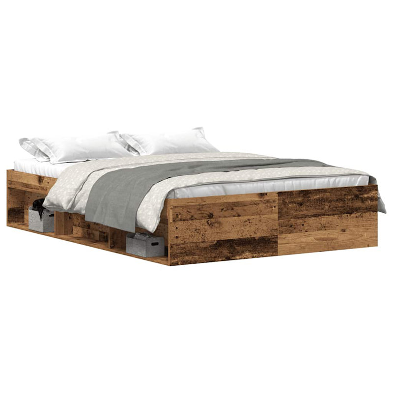 Afriani Storage Bed, Double (4'6), Old Wood