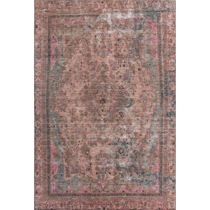 Premium Machine Washable Lampkins AMF1646 Global Rug, Rectangle 10' x 14'