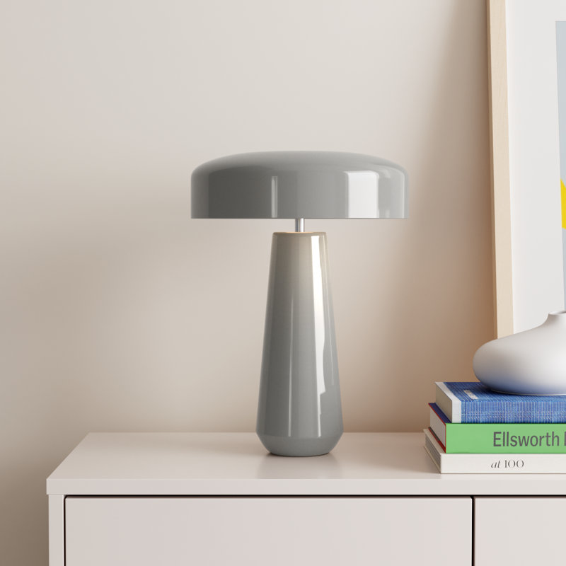 Hardacre Ceramic Table Lamp, Gloss Gray